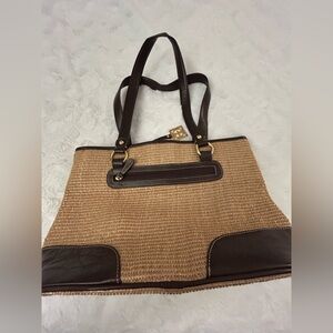 Giani Bernini with “Straw” style and brown leather - classic Bag